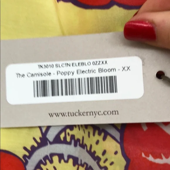 NEW • Tucker NYC • The Camisole Poppy Electric XXS - Picture 4 of 4